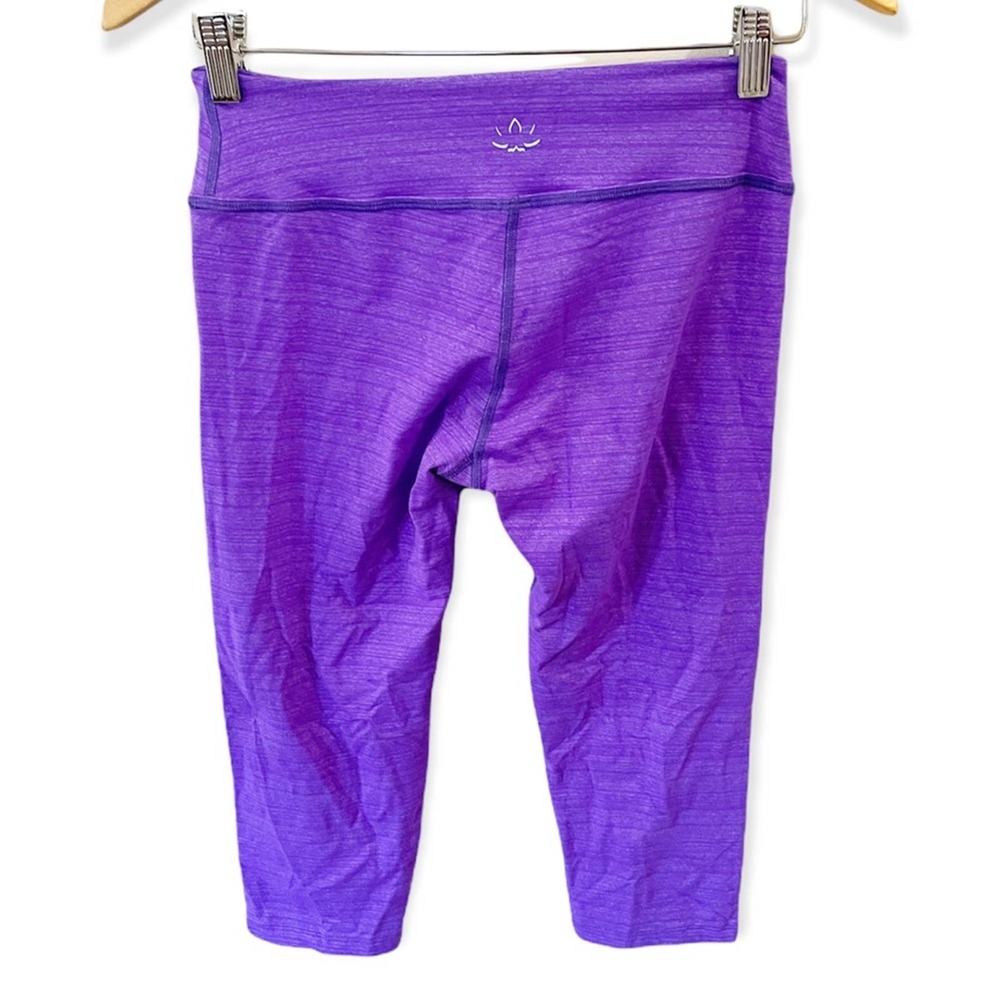 Beyond Yoga Space Dyed Capri Leggings Purple 4-Way Stretch Pull On Size Small - Picture 4 of 6